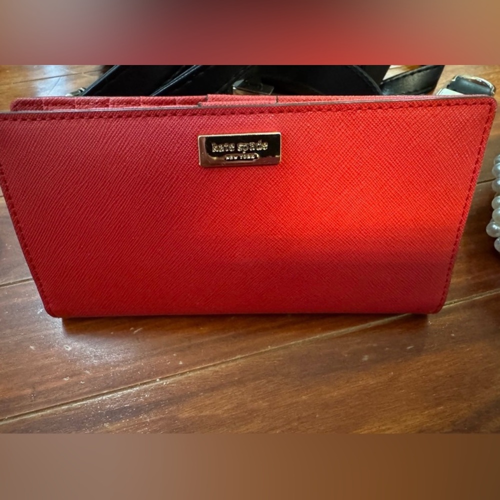 Kate Spade Red Bifold Wallet